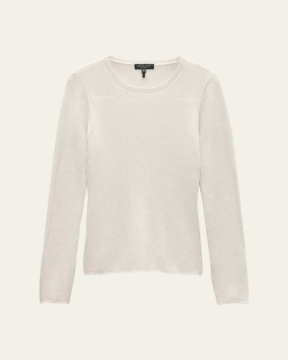 Audrina Ribbed Crewneck Sweater